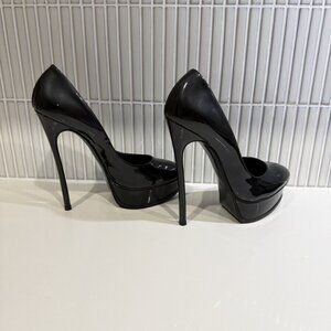 Casadei Blade Glossy Stiletto Pumps Black